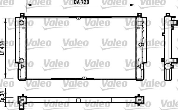 731616 VALEO Radiador de esfriamento de motor