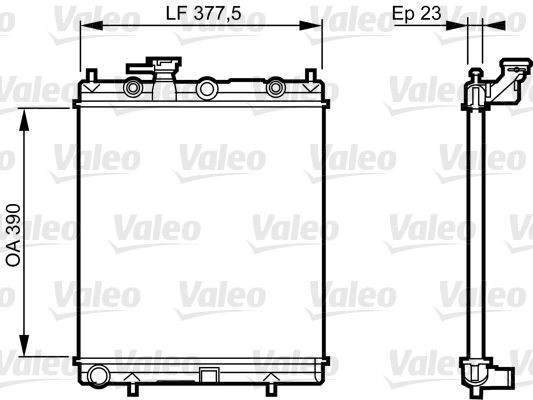 Radiador de esfriamento de motor para Nissan Micra  K11