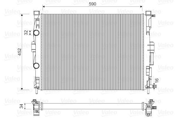 732946 VALEO Radiador de esfriamento de motor