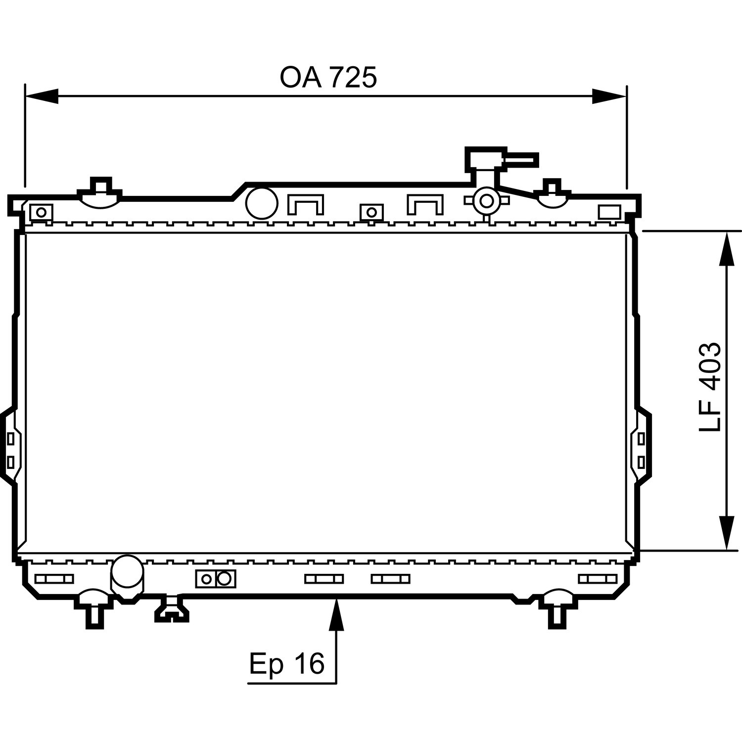 Radiador de esfriamento de motor Hyundai Santa Fe I SM
