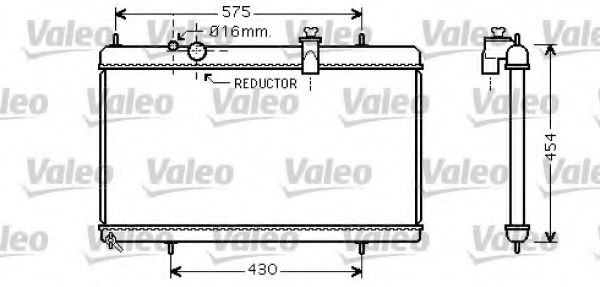 734452 VALEO Radiador de esfriamento de motor