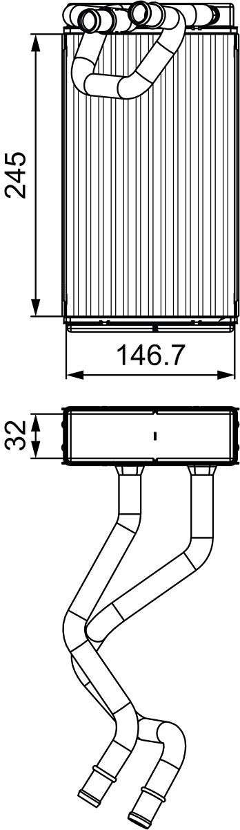 811547 VALEO Radiador de forno (de aquecedor)