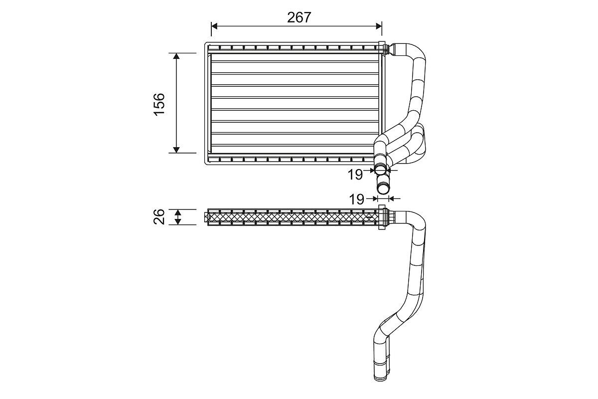 Radiador de forno (de aquecedor) para KIA Carnival VQ