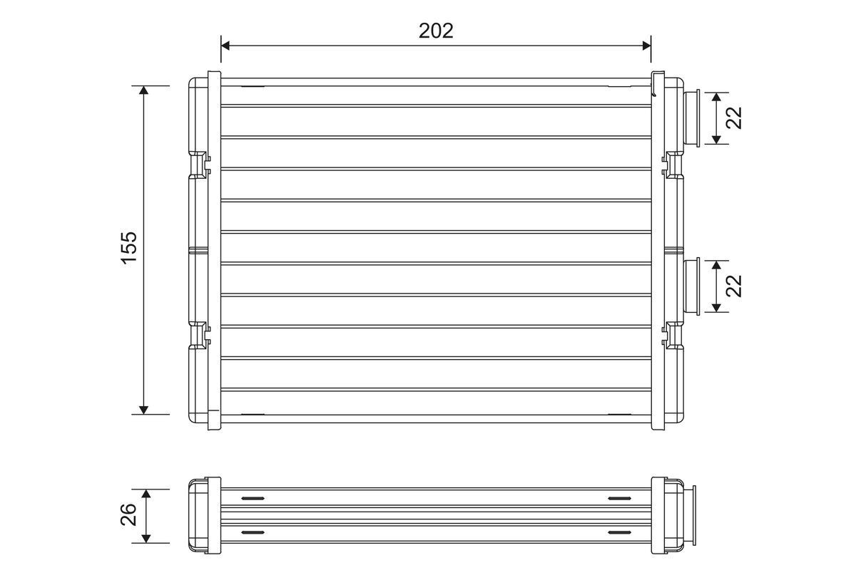  Radiador de forno (de aquecedor) Nissan Qashqai II SUV (J11) (2013 - 2021) II