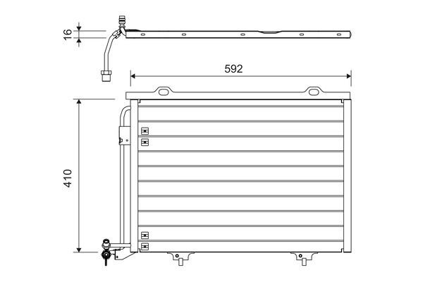 Radiador de aparelho de ar condicionado Mercedes C  S202