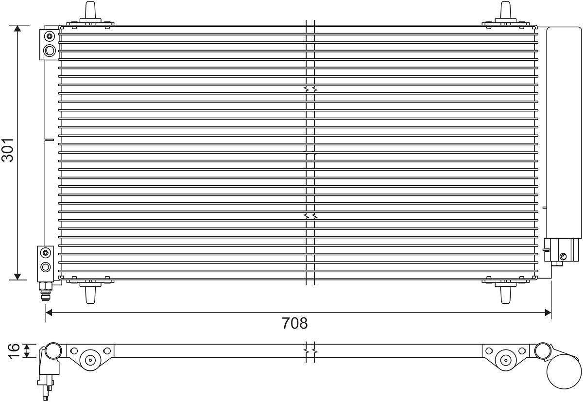 817740 VALEO Radiador de aparelho de ar condicionado