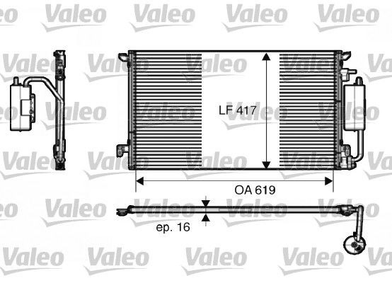 Radiador de aparelho de ar condicionado 817809 VALEO