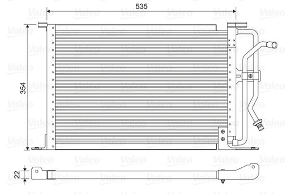 Radiador de aparelho de ar condicionado para Ford Fiesta JAS, JBS