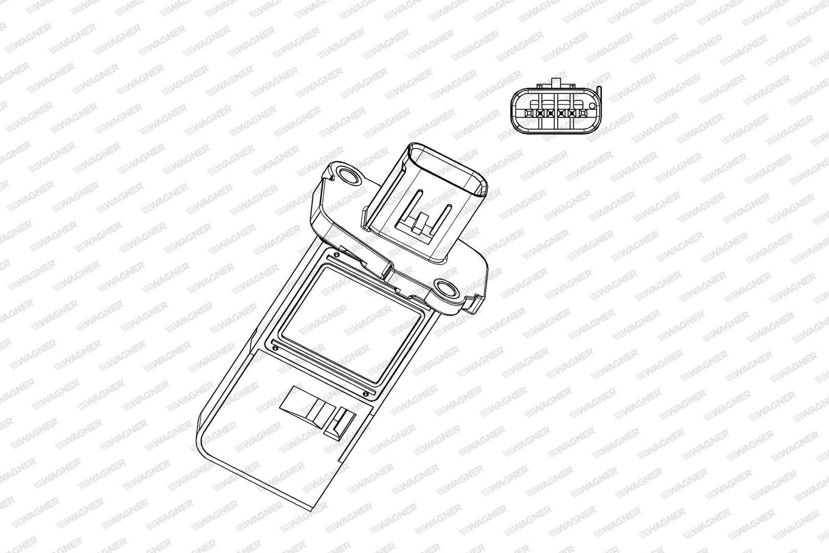 Sensor de fluxo (consumo) de ar, medidor de consumo M.A.F. - (Mass Airflow) para Ford ECOSPORT  