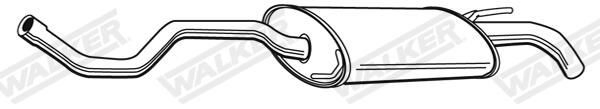  Silenciador, parte traseira Seat Cordoba sedan (6K2, C2) (1993 - 1999) 