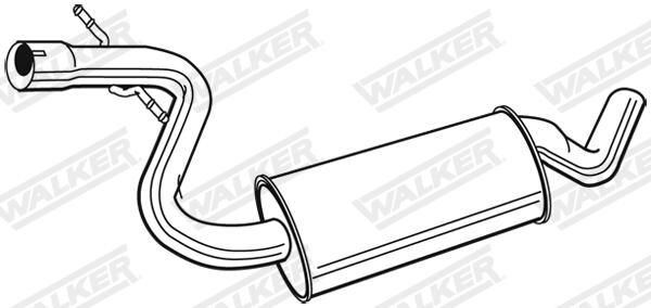 Silenciador, parte traseira Audi A3 Sportback 8PA