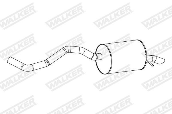  Silenciador, parte traseira Renault Clio IV hatchback (BH) (2012 - 2021) IV