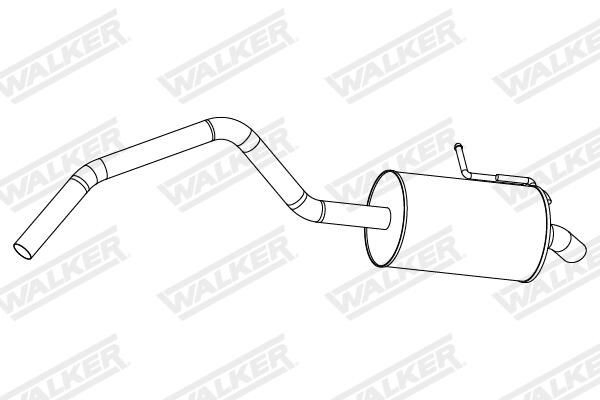 Silenciador, parte traseira Renault Kangoo II FW0