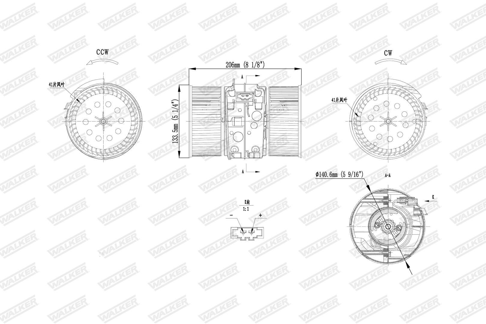 Motor de ventilador de forno (de aquecedor de salão) Renault Scenic GRAND III JZ0, JZ1
