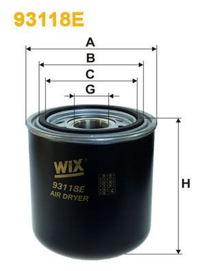 93118E WIX Filtro de secador de ar (separador de umidade e óleo) (TRUCK)