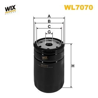 WL7070 WIX Filtro de óleo