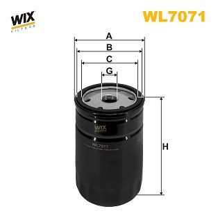WL7071 WIX Filtro de óleo