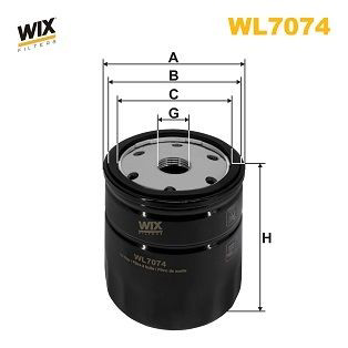 WL7074 WIX Filtro de óleo