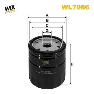 WL7086 WIX Filtro de óleo