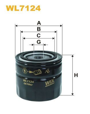 WL7124 WIX Filtro de óleo