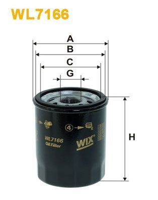 WL7166 WIX Filtro de óleo