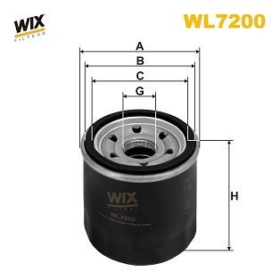 WL7200 WIX Filtro de óleo