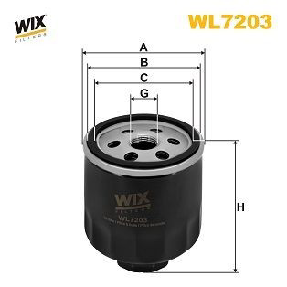 WL7203 WIX Filtro de óleo
