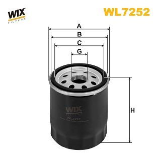 WL7252 WIX Filtro de óleo
