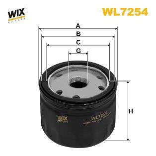 WL7254 WIX Filtro de óleo