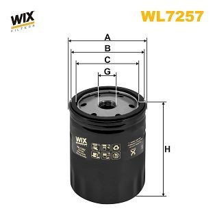 WL7257 WIX Filtro de óleo