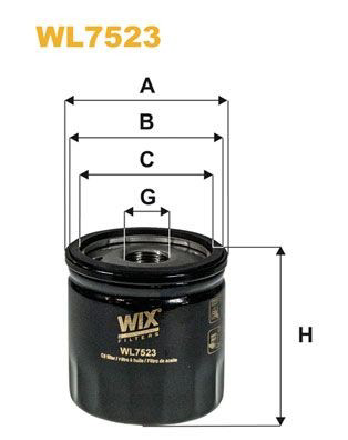 WL7523 WIX Filtro de óleo