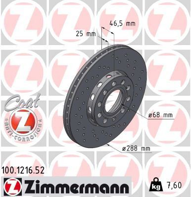 Compre 100121652 Zimmermann Disco do freio dianteiro