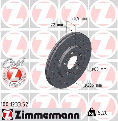 Disco do freio dianteiro Zimmermann 100123352 preço, a partir de 33,62 USD