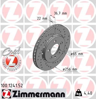 Compre 100124152 Zimmermann Disco do freio traseiro