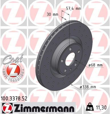 Compre 100337852 Zimmermann Disco do freio dianteiro