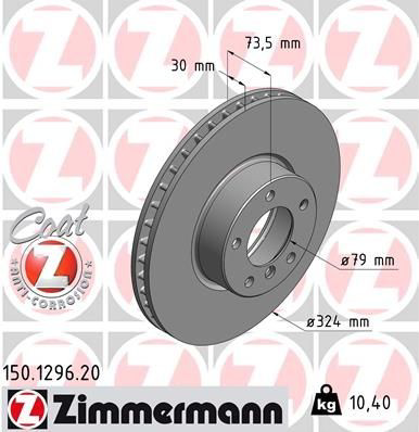 Disco do freio dianteiro Zimmermann 150129620 preço, a partir de 70,83 USD