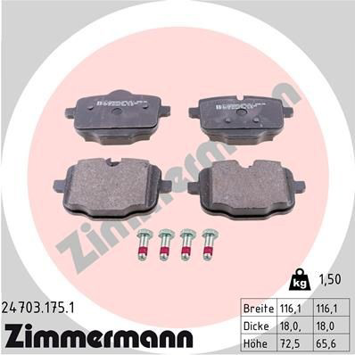 Compre 247031751 Zimmermann Sapatas do freio traseiras de disco