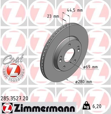 285352720 Zimmermann Disco do freio dianteiro