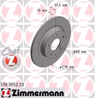 Disco do freio traseiro Zimmermann 370305220 preço, a partir de 47,67 USD