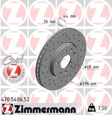 470540652 Zimmermann Disco do freio dianteiro