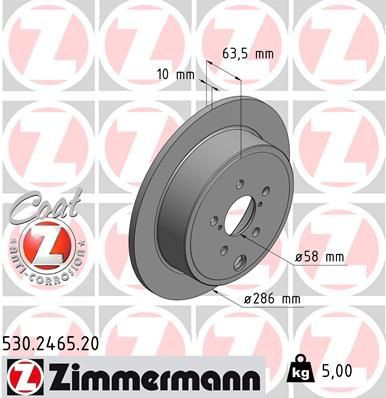 530246520 Zimmermann Disco do freio traseiro