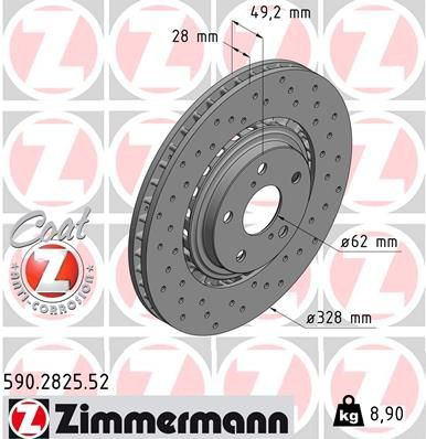 590282552 Zimmermann Disco do freio dianteiro