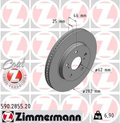 590285520 Zimmermann Disco do freio dianteiro