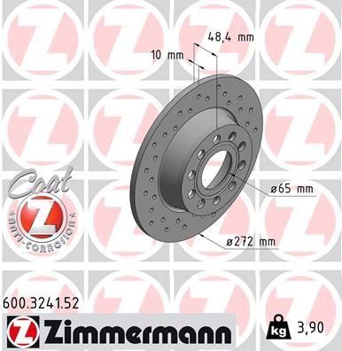 Disco do freio traseiro Zimmermann 600324152 preço, a partir de 35,19 USD