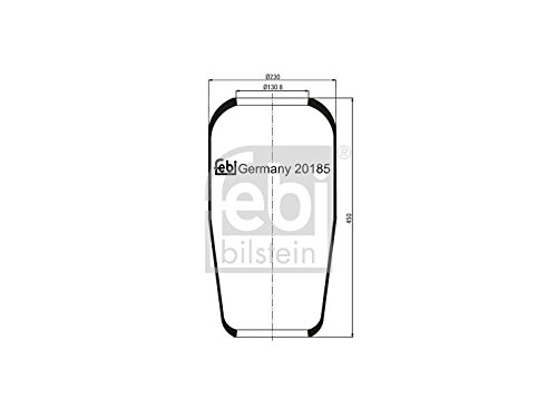 20185 Febi Coxim pneumático (suspensão de lâminas pneumática) do eixo