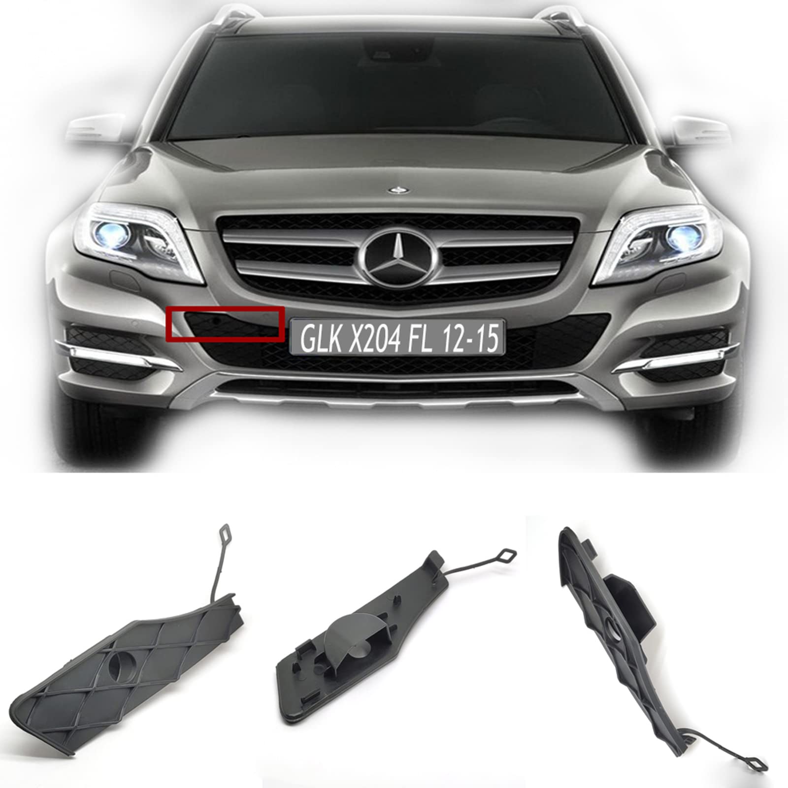 Tampão dianteira do pára-choque do gancho de reboque para Mercedes GLK  X204
