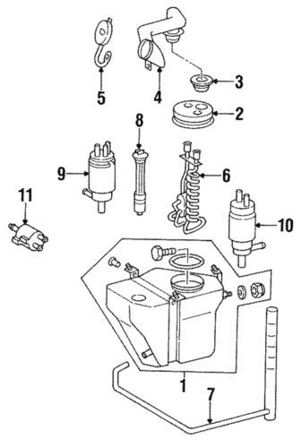 Tanque de fluido para lavador de vidro para Mercedes S  W140
