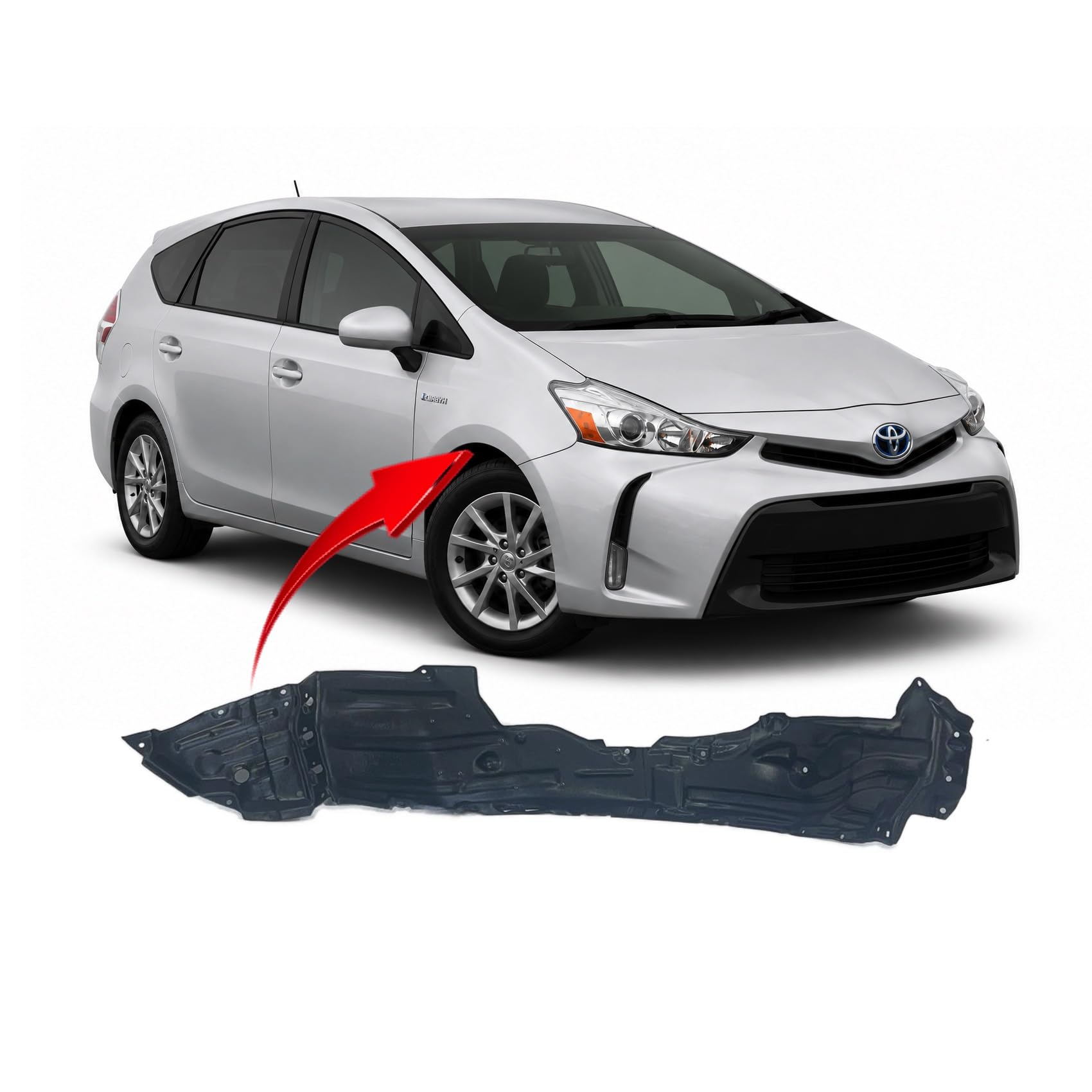 Guarda-barras direito do pára-lama dianteiro Toyota Prius  ZVW5 ao melhor preço