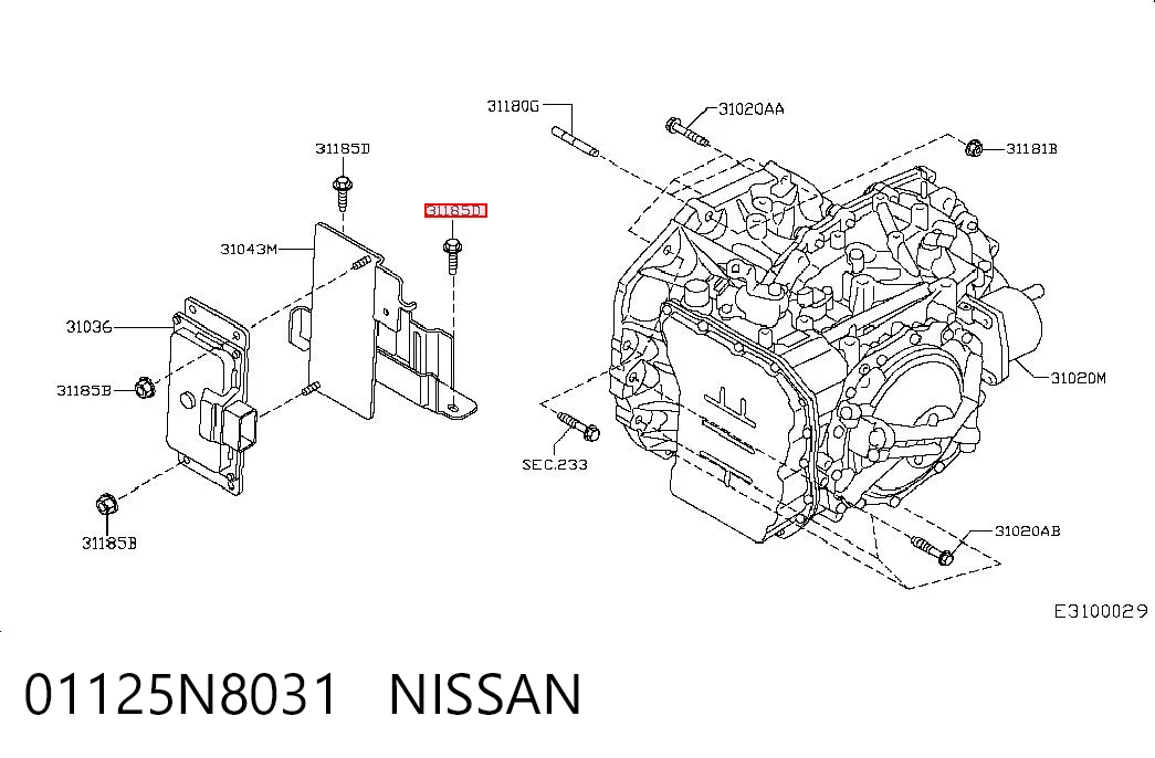 01125N8031 Nissan/Infiniti
