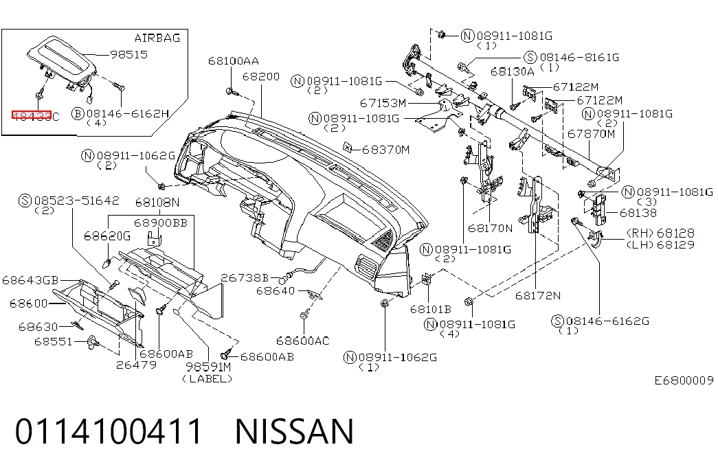 0114100411 Nissan/Infiniti